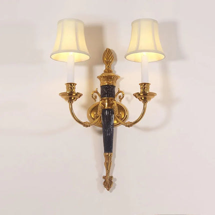 Applique murale LED double tête cuivre style nordique rétro — LZ4X9P2