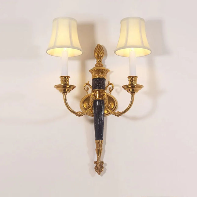 applique murale double tête style nordique en cuivre led rétro
