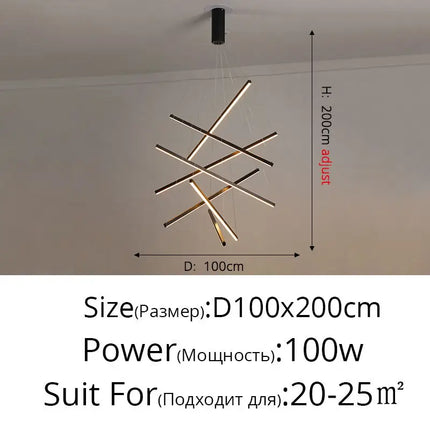 Lustre LED moderne avec télécommande et fonction gradation pour intérieur — LZ4X9P2