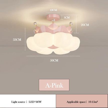 Plafonnier en forme de nuage pour chambre d’enfant au style romantique — LZ4X9P