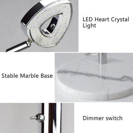 Lampadaire LED à 5 lumières dimmables avec bras et têtes réglables pour chambre et bureau — LZ4XJ9