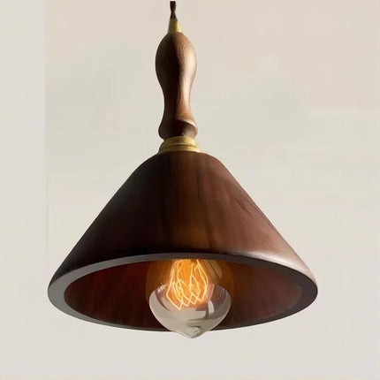 Lustre en bois massif style japonais pour intérieur raffiné — LZ3XQ9
