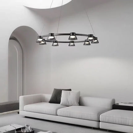 Lustre suspension en verre italien pour intérieur moderne minimaliste — LZ4X9T2