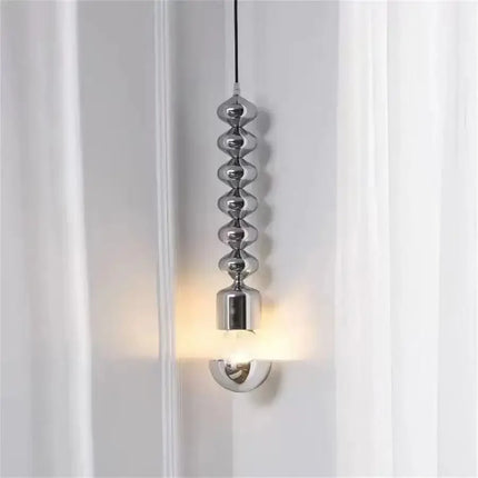 Lampe de chevet industrielle chromée à ligne ondulée moderne — LZ4X9P2