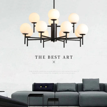 Lustre en verre au design médiéval pour décoration intérieure moderne — LZ4P9XJ