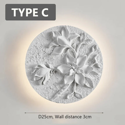 Applique murale circulaire en verre au style rétro pour intérieur élégant — LZ4X9D2
