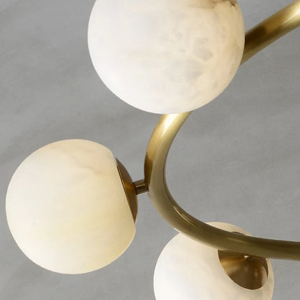 Suspension luxueuse en marbre et cuivre pour éclairage créatif — LZ4X9JQ