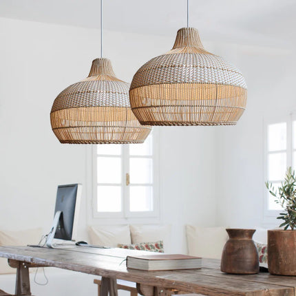 Suspension japonaise en rotin pour salon et salle à manger — LZ4X9T