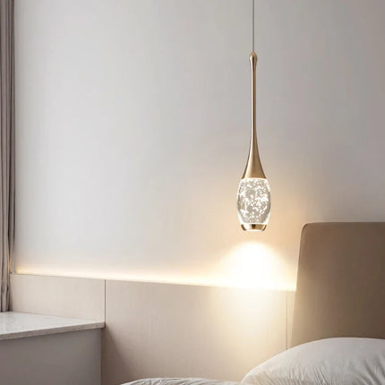 Lustre de chevet suspendu en cristal à tête unique — LZ4G7XQ