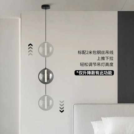 Suspension en verre fumé au design élégant pour restaurant et café — LZ4XJ9