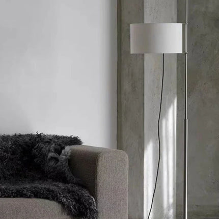 Lampadaire minimaliste moderne avec abat-jour en tissu rétro — LZ4X9Q7N