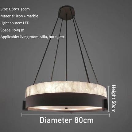 Lustre moderne en marbre avec éclairage LED intérieur — LZ4X9P2