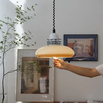 Lustre suspension en verre style antique français pour bar rétro — LZ4QJ7