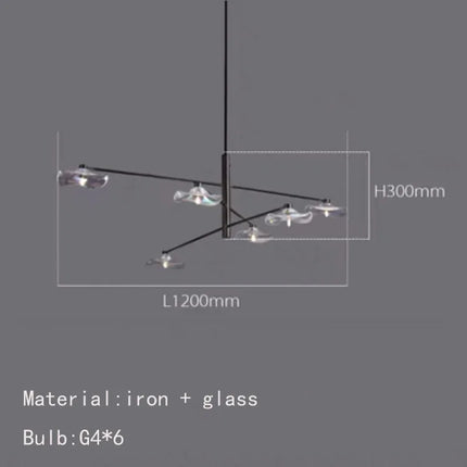 Lustre suspension en verre avec ampoule G4 et hauteur réglable — LZ4X9P