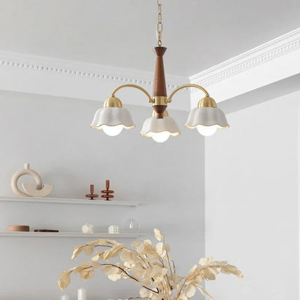 Lustre en céramique à motif floral pour intérieur contemporain — LZ4X9P2
