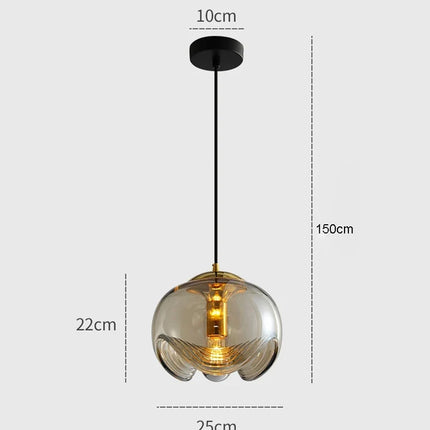 Suspension ronde en verre pour bar, restaurant et cuisine — LZ4Q7M2