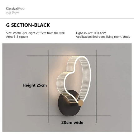 applique murale led moderne pour éclairage décoratif intérieur