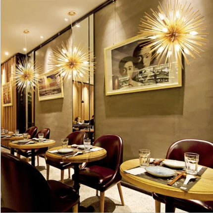 Lustre boule hérisson lumineux style nordique pour décoration maison — LZ4N7Q2