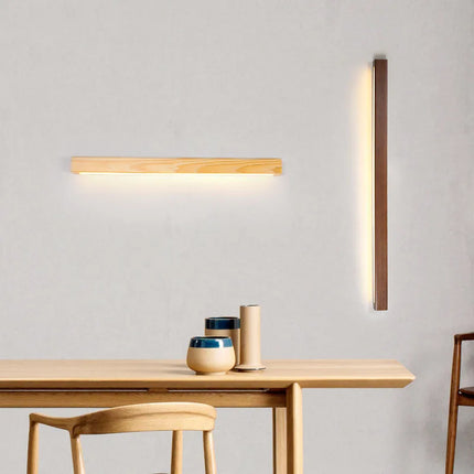 Applique murale LED double teinte en bois de noyer — LZ4X9P2Q