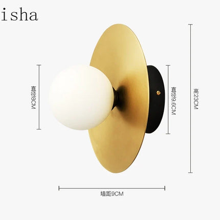 Plafonnier doré au design créatif pour intérieur et extérieur — LZ4X9B