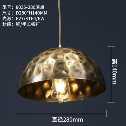 Lustre décoratif en cuivre style chinois pour ambiance zen — LZ4X9P2