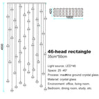 46 têtes-rectangle / Blanc chaud
