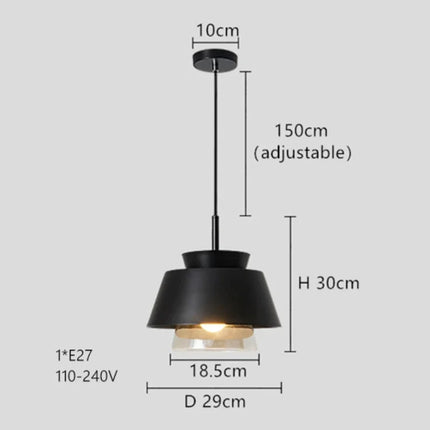 Suspension décorative en verre et fer style nordique pour intérieur — LZ4M9X2