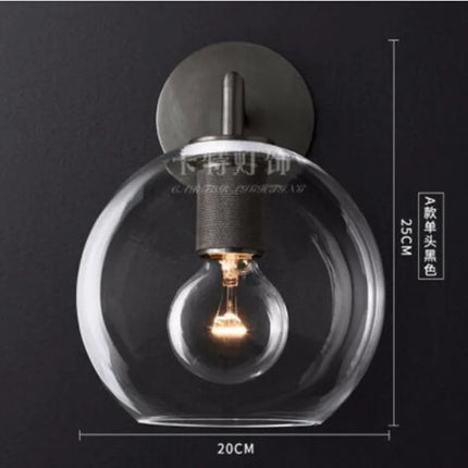 Applique murale LED avec abat-jour en verre et métal — LZ4X9P