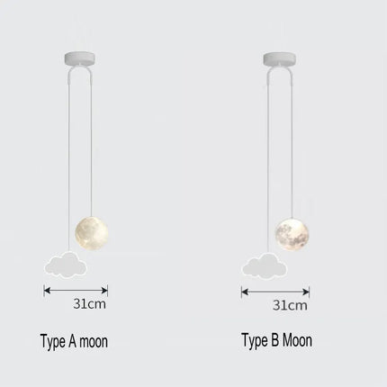 Suspension enfant avec télécommande et motifs étoile, nuage, lune — LZ4X9P