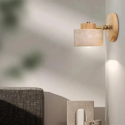 Applique murale LED rotative en pierre de grotte décorative — LZ4X9T1