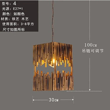 Suspension en bois style nordique pour cafés, bars et restaurants — LZ4X9T2