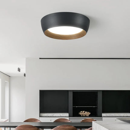 Plafonnier LED réglable en fer et bois style minimaliste italien — LZ4X9T2