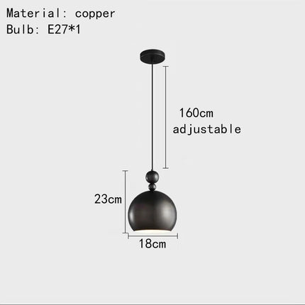 suspension vintage en cuivre avec 	 réglable