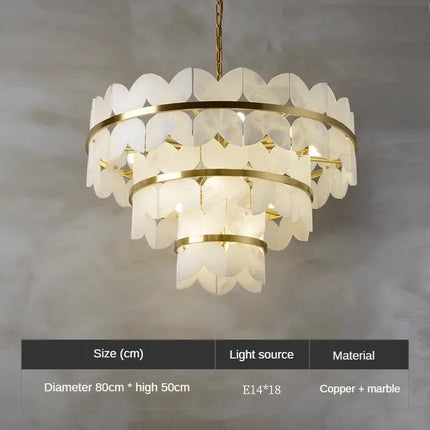 Suspension minimaliste en marbre naturel et cuivre design — LZ4X9Q