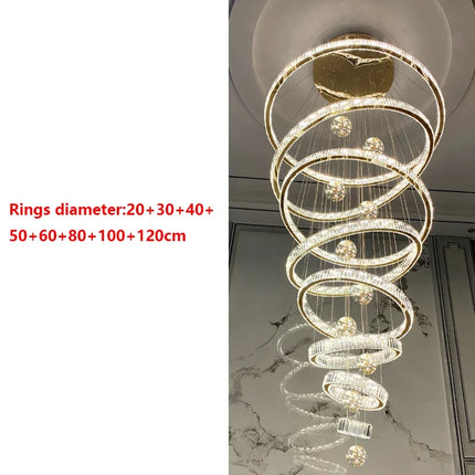 Lustre anneau en cristal au design moderne pour décoration — LZ4X9P