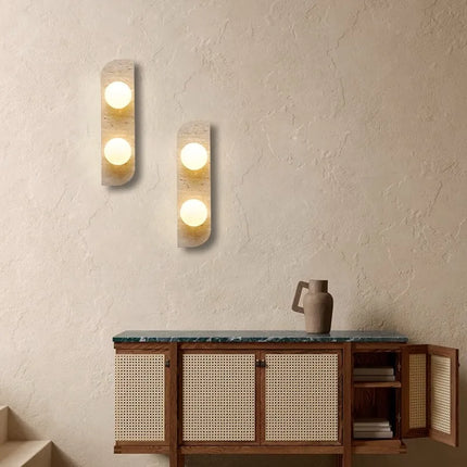 Applique murale en pierre naturelle avec verre pour intérieur — LZ4X9P2