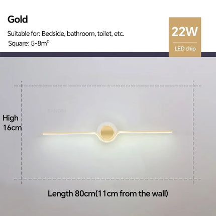 Applique murale moderne en aluminium pour intérieur — LZ4X9P2
