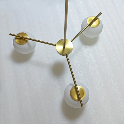 Lustre suspension nordique en verre laiteux pour intérieur — LZ4X9P