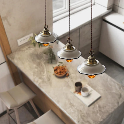 Suspension LED simple en céramique au design moderne — LZ4X9P