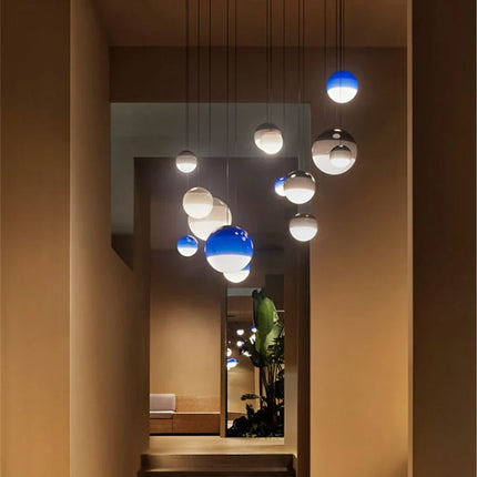 Lustre suspension LED en verre dégradé pour intérieur moderne — LZ4X9P
