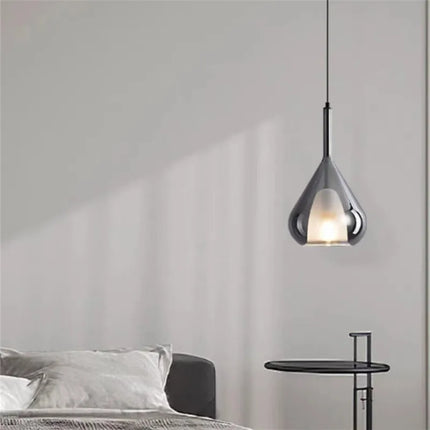 suspension en verre à plusieurs têtes pour intérieur moderne