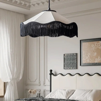 Suspension décorative en tissu style rétro français avec pampilles — LZ4X9T2