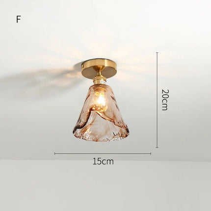 Plafonnier LED en verre style nordique industriel décoratif — LZ4P9XQ