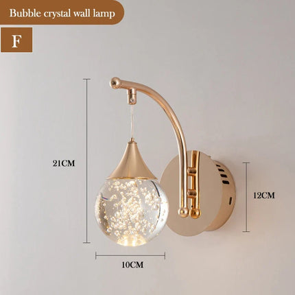 Applique murale design en forme de goutte cristal luxe — LZ4X9M