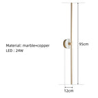 95cm-Marbre blanc / Lumière chaude