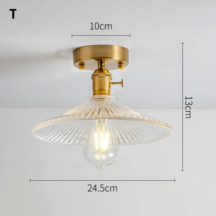 Lustre vintage japonais en verre pour balcon et entrée — LZ4M9Q2