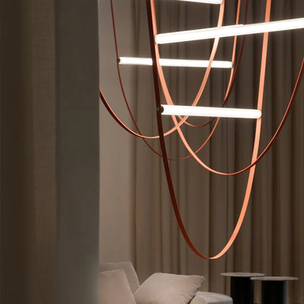 Suspension LED design avec ceinture en cuir pour luminaire décoratif — LZ4P9X