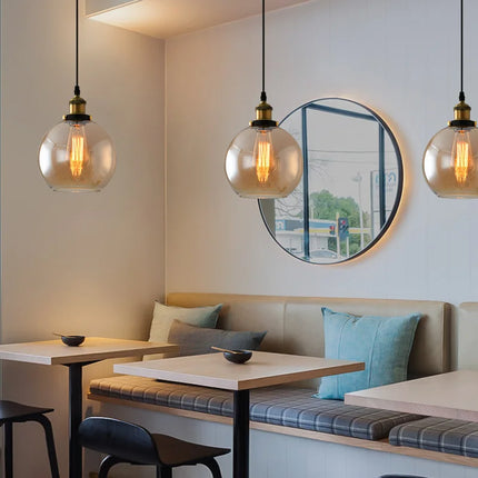Suspension vintage en verre fumé pour loft et restaurant — LZ4X9P