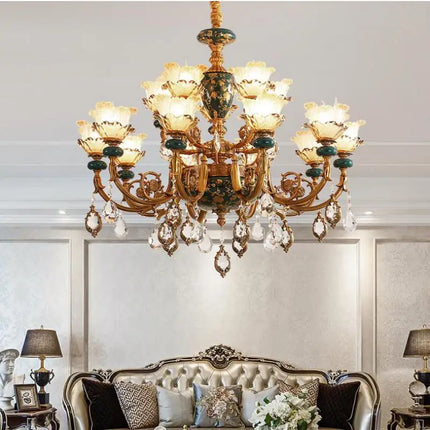 Lustre en céramique avec éclairage cristal pour intérieur — LZ4N7Q2