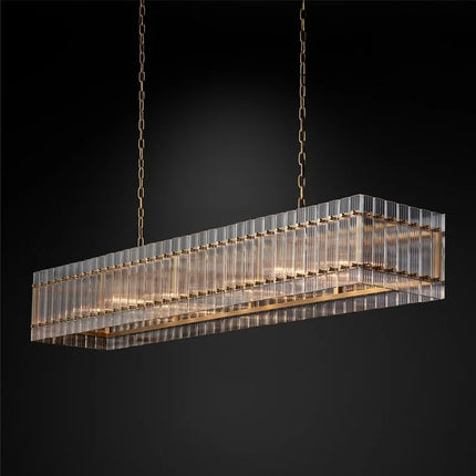 Lustre rectangulaire en cristal pour suspension de luxe — LZ4X9Q2